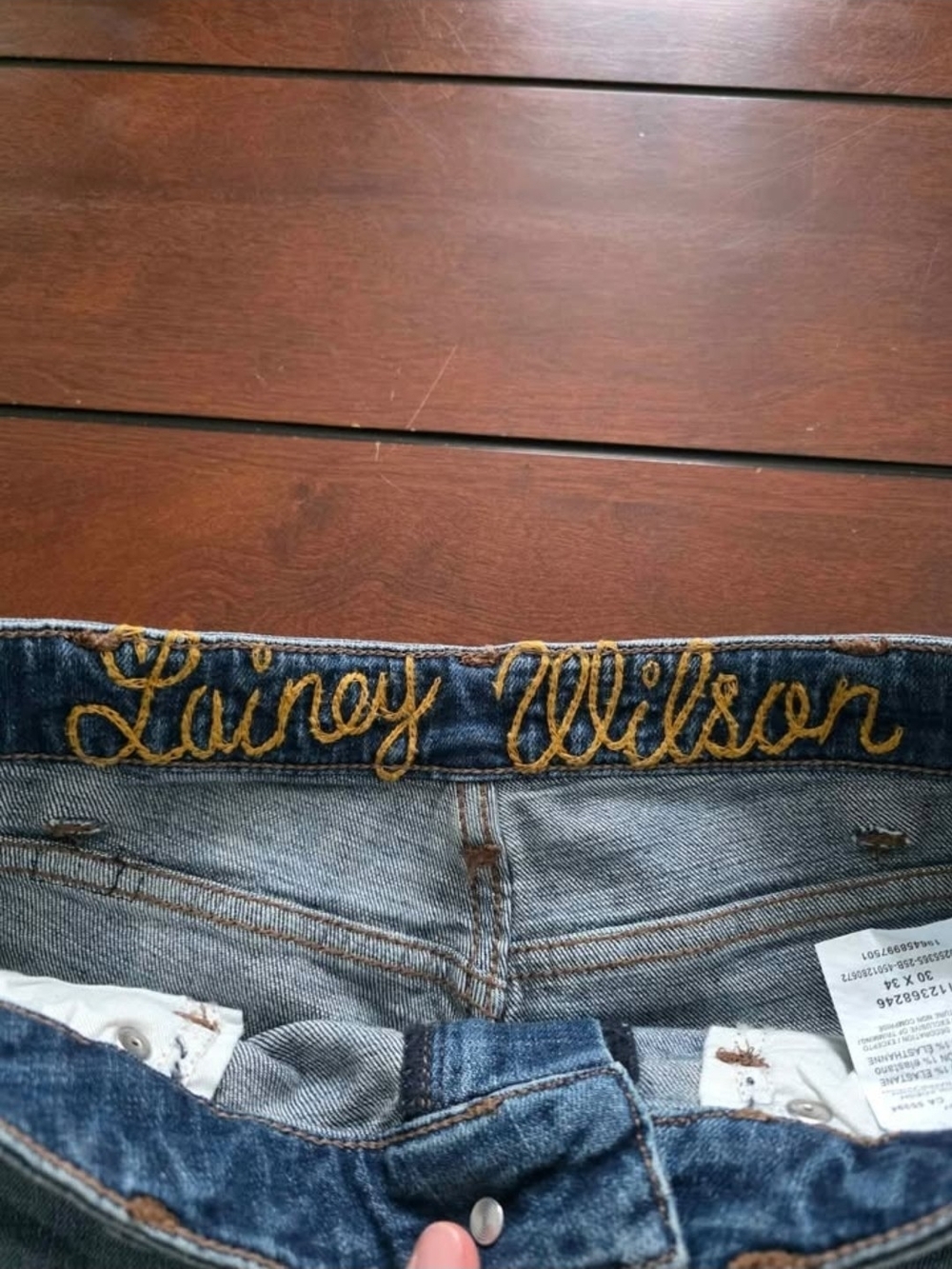 Wrangler Lainey Wilson Women's Blue Bell Bottom Jeans - Picture 6 of 7